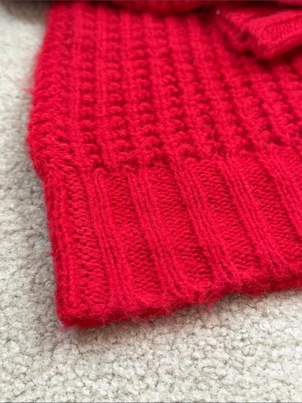 INC International Concepts Vibrant Red Off-Shoulder Knit Sweater